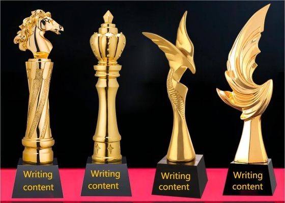 Medalha estilo troféus de resina personalizados de ouro ou prata