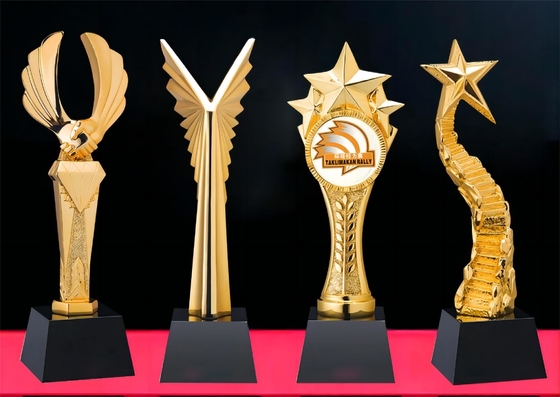 Medalha estilo troféus de resina personalizados de ouro ou prata