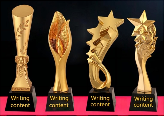 Medalha estilo troféus de resina personalizados de ouro ou prata