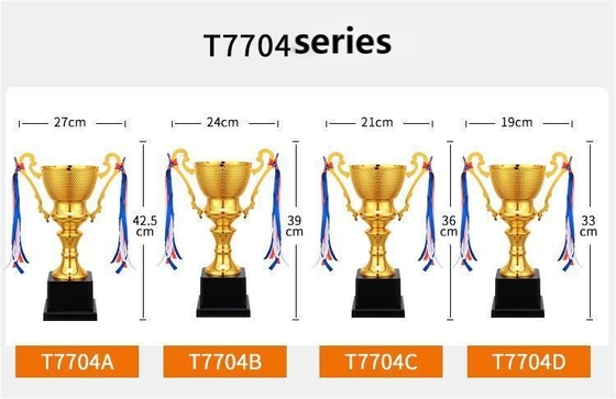 Copo de troféu de metal personalizado 32cm Alto resistente ao rasgão