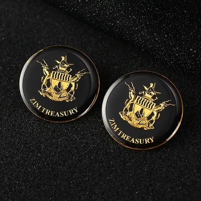 Emblema de metal de cor dourada 2,5 cm 2,8 cm 3 cm Broche de metal