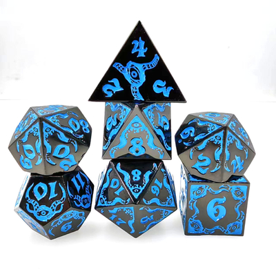 Devil's Eye jogo de papel de metal multifacetado conjunto de dados TRPG COC DND