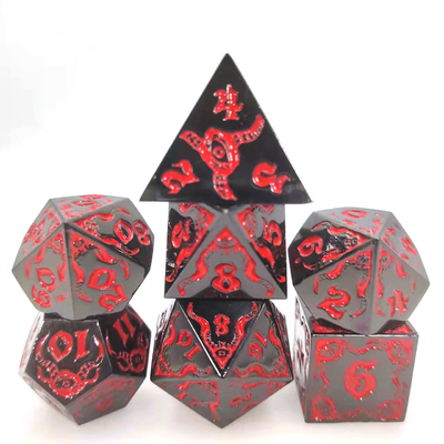 Devil's Eye jogo de papel de metal multifacetado conjunto de dados TRPG COC DND