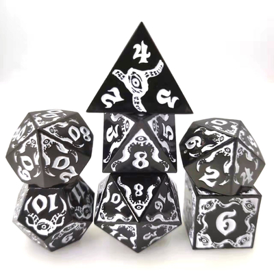 Devil's Eye jogo de papel de metal multifacetado conjunto de dados TRPG COC DND