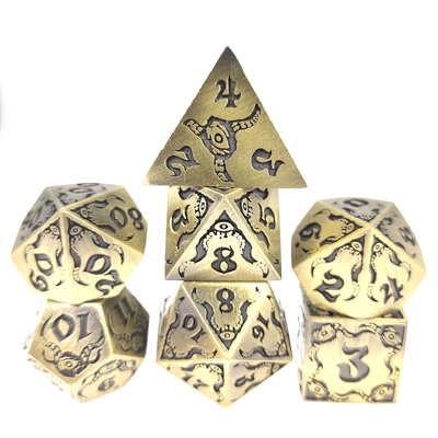 Devil's Eye jogo de papel de metal multifacetado conjunto de dados TRPG COC DND