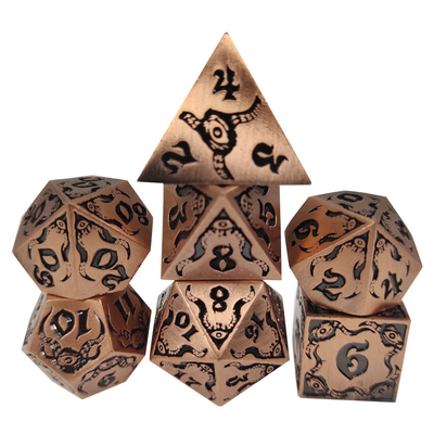 Devil's Eye jogo de papel de metal multifacetado conjunto de dados TRPG COC DND