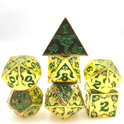 Devil's Eye jogo de papel de metal multifacetado conjunto de dados TRPG COC DND