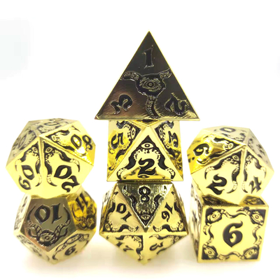 Devil's Eye jogo de papel de metal multifacetado conjunto de dados TRPG COC DND