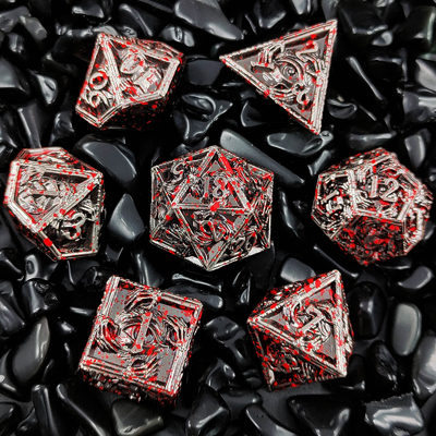 Luxo Metal Poliédrico dados 8 cores ativas TRPG Dungeons And Dragons Dnd Metal Dice Set