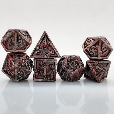Luxo Metal Poliédrico dados 8 cores ativas TRPG Dungeons And Dragons Dnd Metal Dice Set