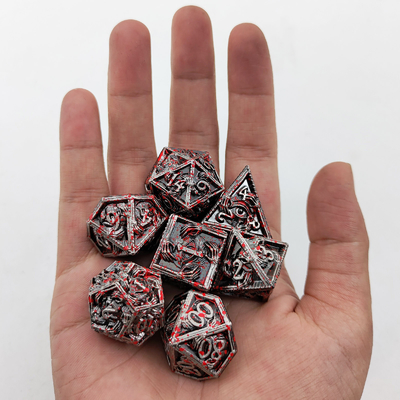 Luxo Metal Poliédrico dados 8 cores ativas TRPG Dungeons And Dragons Dnd Metal Dice Set