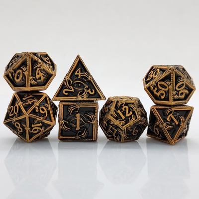 Luxo Metal Poliédrico dados 8 cores ativas TRPG Dungeons And Dragons Dnd Metal Dice Set