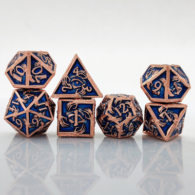 Luxo Metal Poliédrico dados 8 cores ativas TRPG Dungeons And Dragons Dnd Metal Dice Set
