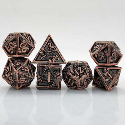 Luxo Metal Poliédrico dados 8 cores ativas TRPG Dungeons And Dragons Dnd Metal Dice Set
