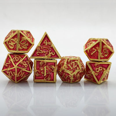Luxo Metal Poliédrico dados 8 cores ativas TRPG Dungeons And Dragons Dnd Metal Dice Set