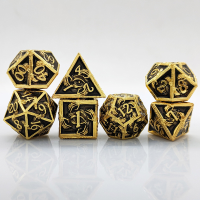 Luxo Metal Poliédrico dados 8 cores ativas TRPG Dungeons And Dragons Dnd Metal Dice Set
