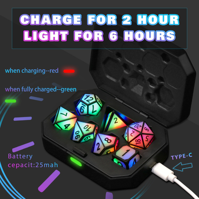 Ultra Long Standby LED Recarregável jogo de dados Dragon And Dungeon