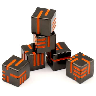 Metal Seis lados dados jogo de mesa colorido grupo de corrida brinquedo roteiro matar DND dragão e Dungeon adereços