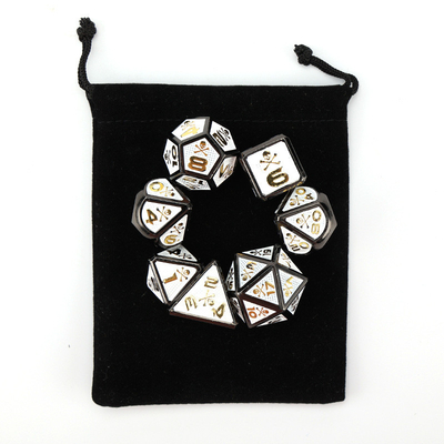 7 dados esqueleto, multi-faced digital color DND jogo de tabuleiro, dragão e masmorra