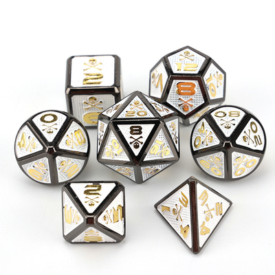 7 dados esqueleto, multi-faced digital color DND jogo de tabuleiro, dragão e masmorra