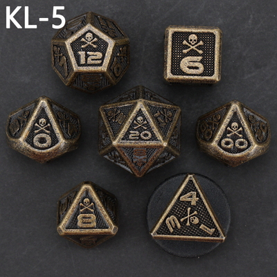 7 dados esqueleto, multi-faced digital color DND jogo de tabuleiro, dragão e masmorra