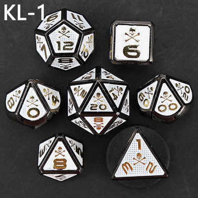 7 dados esqueleto, multi-faced digital color DND jogo de tabuleiro, dragão e masmorra