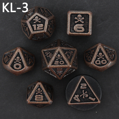 7 dados esqueleto, multi-faced digital color DND jogo de tabuleiro, dragão e masmorra