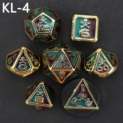 7 dados esqueleto, multi-faced digital color DND jogo de tabuleiro, dragão e masmorra