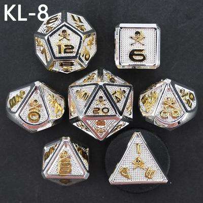 7 dados esqueleto, multi-faced digital color DND jogo de tabuleiro, dragão e masmorra