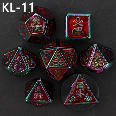 7 dados esqueleto, multi-faced digital color DND jogo de tabuleiro, dragão e masmorra