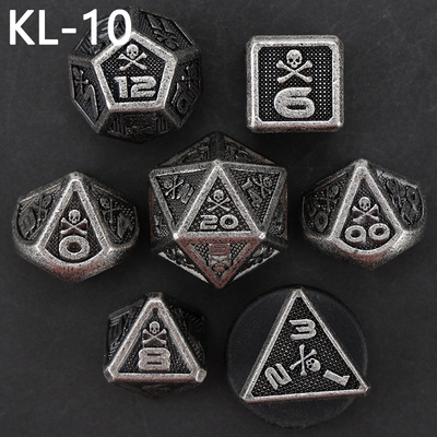 7 dados esqueleto, multi-faced digital color DND jogo de tabuleiro, dragão e masmorra