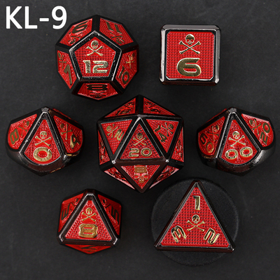 7 dados esqueleto, multi-faced digital color DND jogo de tabuleiro, dragão e masmorra