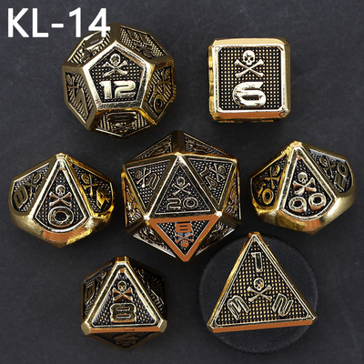 7 dados esqueleto, multi-faced digital color DND jogo de tabuleiro, dragão e masmorra
