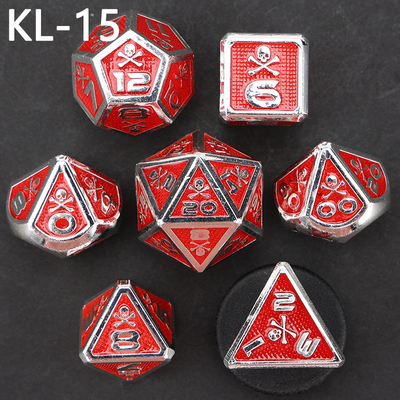 7 dados esqueleto, multi-faced digital color DND jogo de tabuleiro, dragão e masmorra