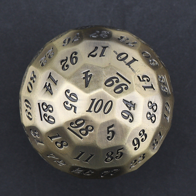 Coloured Solid 100D Metal Dice Set Dungeon and Dragon DND # RPG # COC