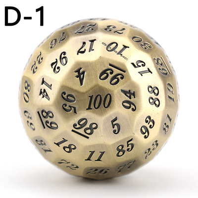Coloured Solid 100D Metal Dice Set Dungeon and Dragon DND # RPG # COC