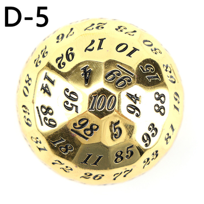Coloured Solid 100D Metal Dice Set Dungeon and Dragon DND # RPG # COC