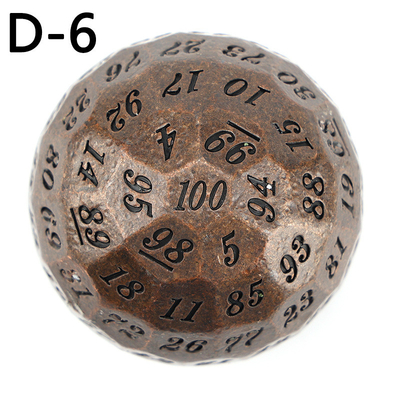 Coloured Solid 100D Metal Dice Set Dungeon and Dragon DND # RPG # COC