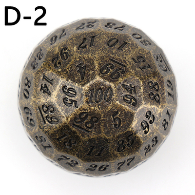 Coloured Solid 100D Metal Dice Set Dungeon and Dragon DND # RPG # COC