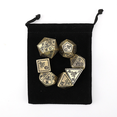 Electroplated Vintage Colored Octopus Metal Dnd Dice Set Dragão e Dragão jogo de xadrez dados