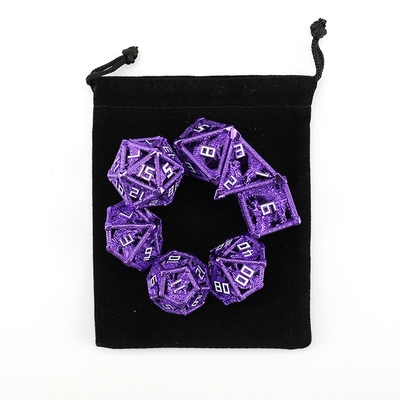 Metal conjunto de dados ocos dragão poligonal DND esterco masmorra e dragão dados 7 dados