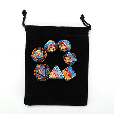 Jogo de dados D20 de metal e plástico personalizado D &amp; D poliedro DND jogo de dados RPG