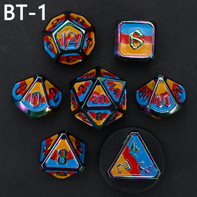 Jogo de dados D20 de metal e plástico personalizado D &amp; D poliedro DND jogo de dados RPG
