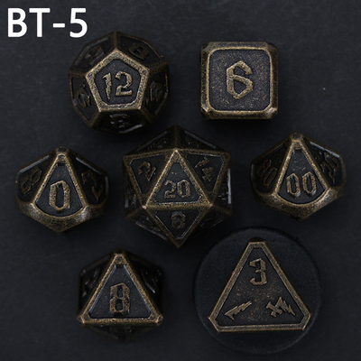 Jogo de dados D20 de metal e plástico personalizado D &amp; D poliedro DND jogo de dados RPG
