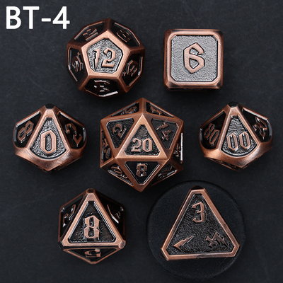 Jogo de dados D20 de metal e plástico personalizado D &amp; D poliedro DND jogo de dados RPG
