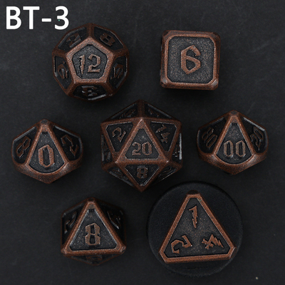 Jogo de dados D20 de metal e plástico personalizado D &amp; D poliedro DND jogo de dados RPG