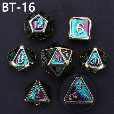 Jogo de dados D20 de metal e plástico personalizado D &amp; D poliedro DND jogo de dados RPG