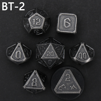 Jogo de dados D20 de metal e plástico personalizado D &amp; D poliedro DND jogo de dados RPG