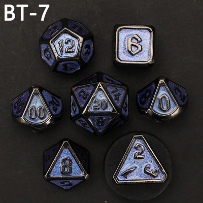 Jogo de dados D20 de metal e plástico personalizado D &amp; D poliedro DND jogo de dados RPG