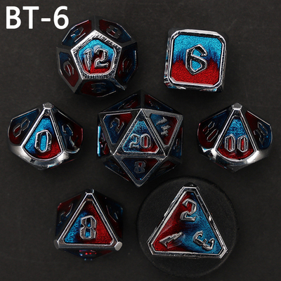 Jogo de dados D20 de metal e plástico personalizado D &amp; D poliedro DND jogo de dados RPG